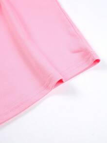 Disney Camiseta  para mujer con estampado de letras de  a doble cara. Confeccionada en tejido 100 % algodón, suave, cómodo y duradero. Esta camiseta de cuello redondo para mujer de primavera/verano es perfecta para el día a día, para ir de compras, para fiestas, para viajar y para reuniones, lo que la convierte en una excelente opción de regalo. - Rosa - Ver 4