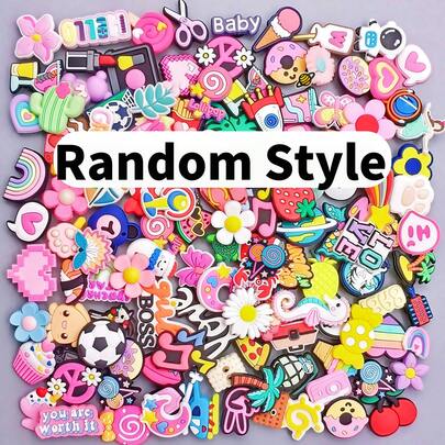10/20/30/40/50/80/100/200/400pcs Non-Repeating Shoe Charms Assorted Cute Designs For Shoe, DIY Accessories For Men Women, Shoe Decorations Gift Set, Random Mix Shoe Clips