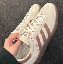 Adidas 三葉草女子HANDBALL SPEZIAL運動德訓鞋T頭板鞋 - 灰粉紅色 - 查看 3