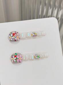 12pcs Handmade Daisy Pattern False Nails, Suitable For Parties And Daily Wear, High-End Feeling, Easy To Wear - White - View 11