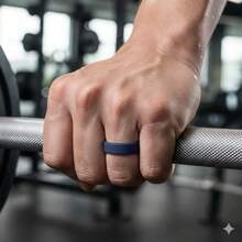 7 Pack Breathable Silicone Rings For Men, US Size 7-15, 8mm Wide Flexible Rubber Wedding Bands For Him, Comfort Fit Sport Finger Rings, Active Lifestyle Jewelry - Multicolor - View 8