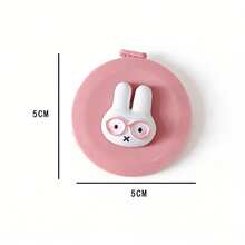 1pc Cartoon Mini Rabbit Soft Ruler, Round Portable Leather Soft Ruler, Can Be Used To Measure Bust, Waist And Hip, Clothing Size Measuring Tape - A - View 2