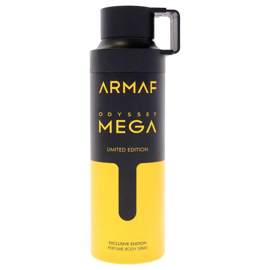 Armaf Men Odyssey Mega 6.8 Oz Body Spray [Yellow-Black] - Sandalwood - View 1