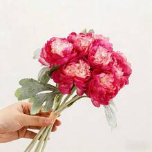 8-Head Artificial Lotus Flower Bouquet, Peony & Rose Nordic Style Centerpiece For Dining Table, Living Room, Bedroom, Wedding, Vase Filler - Multicolor - View 2