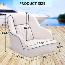 Cabin Seats - White and Blue - View 2