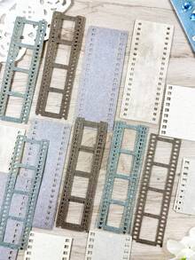 30 piezas/paquete Papel vintage texturizado hueco y ligero para scrapbooking, adecuado para diarios hechos a mano, collages y decoración - de talones de billetes - Ver 3