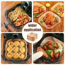 300pcs Square Air Fryer Liners (6.5 Inch), Oil/Grease Proof, Pre-Cut Bowl Shape For Easy Cooking - Suitable For Baking, Grilling, Microwave, Essential Accessory For Commercial And Home Kitchen, 50/100/300pcs - Multicolor - View 6