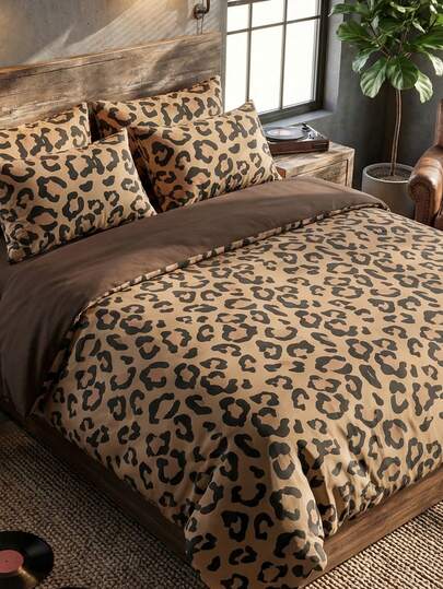 2/3 Pcs Duvet Cover Set, Ultra Soft And Skin-Friendly, Stylish Leopard Print, Washed Microfiber, Breathable, Anti-Slip And Dust Resistant, Silky And Lightweight,Yellow, All-Season Bedding, Fits All Standard Sizes, Includes 1 Duvet Cover & 1/2 Pillowcases, Great For Gifts And Bedroom Decor
