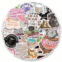 50 PCS Bookish Stickers,Book Stickers For Kindle,Booktok Reading Stickers,Aesthetic Kindle Stickers,Bookish Gifts For Woman,Girl,Book Lover,Gifts For Adult Back To School - C - Xem 1