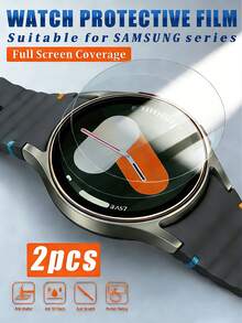 Bộ 2 miếng dán màn hình đồng hồ bằng kính cường lực độ phân giải cao, chất liệu cứng cáp bảo vệ màn hình khỏi trầy xước và va đập, chống nước, chống bám vân tay, tương thích với Galaxy Watch4, Watch5, Watch5 Pro, Watch6 Classic 40mm, 44mm, 43mm, 47mm. - Trong sáng - Xem 11
