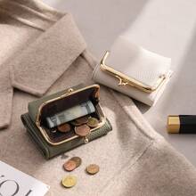 1个男士PU皮钱包，带金属扣，多卡位零钱包，短款对折钱包 - 多色 - 查看 5