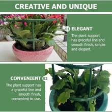 Garden Plant Support Stakes Plastic Semi-Circular Ring Cage Flower Pot Climbing Flower Rack Peony Flower Stand, Green Plastic Plant Cage And Support - Multi-Layer Double-Layer Garden Flower Rack, For Climbing Vines, Christmas Cactus, Pothos - Anti-Leaf Drop Protection, Plastic Orchid And Sunflower Support Rods - Anti-Fall Plant Support, With Green Crab Claw Design, Suitable For Indoor And Outdoor Garden Plant Care, Garden Plant Support - Plant Support - View 9