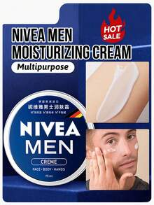 NIVEA 75ml/2.54 Fl Oz Men's Moisturizing Cream, Deep Hydration & Long-Lasting Moisture, Non-Greasy Formula, Absorbs Easily, Multi-Purpose Use, German Imported, Water-Oil Formula, Portable Packaging, Brightening, Refreshing Hydration, Combats Dryness, Essential Daily Skincare For Men, Suitable For All Skin Types, Travel Essential, Winter Moisturizer - 75ml - View 10