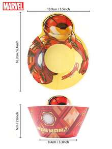1PC Marvel Officially Licensed Avengers Spider-Man Iron Man Hulk Thor Modeling Melamine Bowl Heat Resistant Drop Resistant Kitchenware Family Breakfast Cereal Soup Bowls Gift - Multicolor - View 4