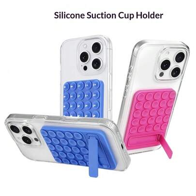 25 chiếc đế giữ điện thoại bằng silicon có giác hút, đế silicon liền khối có keo dính chắc chắn.