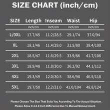 Printed Stretch Shorts, Casual High-Waisted Sports Leggings, Yoga Leggings, Women'S - 黑色 - 查看 4