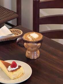 1pc Cute Poodle Ceramic Coffee Mug, Unique Brown Dog Shaped Cup, Household Water Cup, Adorable Style Mug, Valentine's Day Gift, Easy To Clean Ceramic Cup - Multicolor - View 4