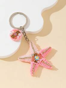 1 pieza Decoración con forma de langosta hecha a mano con cuentas, accesorio decorativo para bolsos de mujer, cosas lindas y tropicales, artículos esenciales para el coche, decoración del coche, artículos de vacaciones kawaii, accesorios para bolsos, accesorios para bolsos, regalos para maestros - Rosa - Ver 3