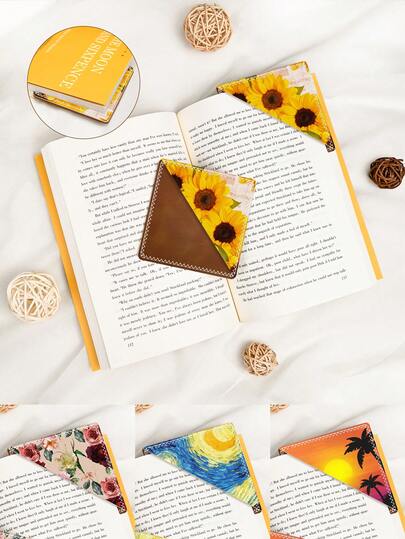 1个个性化皮革书签，趣味可爱，适合阅读爱好者，不易折断，男女老少皆宜，学生、教师、儿童退休生日礼物