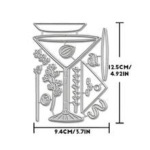 Creative Cocktail Cup Dies, DIY Scrapbooking Album And Embossing Stencil, Greeting Card Making Tool, Card Paper Cutting Crafts ,Gift Card Making Template Die Cuts. - Silver - View 9