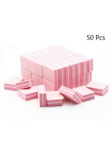 50/100pcs Double-Sided Mini Nail Buffer Blocks, Suitable For Manicure And Natural Nails - One Size - View 4