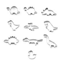 New Dinosaur Cookie Cutter Set - 8 Pieces - Footprints And Heads, T-Rex (Tyrannosaurus), Brachiosaurus, Dinosaur, Triceratops, Pterodactyl, Children's Dinosaur Birthday Party Baking Molds - View 15