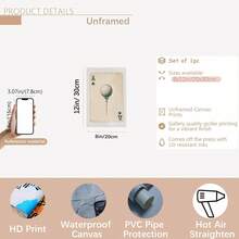 1幅复古高尔夫主题装饰画，轻松运动风格帆布画，适合客厅和卧室装饰，乔迁新居礼物，不含画框 - F - 查看 12