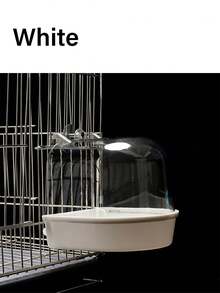 1 Lồng tắm chim có tấm chắn nước - Bồn tắm trong suốt, di động cho vẹt, vẹt mào, chim hoàng yến, chim uyên ương - Phụ kiện tắm cho chim cảnh dễ vệ sinh - bồn tắm - Xem 12