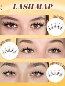 120 piezas Kit de pestañas en racimo, Kit de pestañas en racimo de manga, Kit de racimos de pestañas naturales, Pestañas individuales wispy, Racimos de pestañas de hada con picos, Banda transparente invisible, Hazlo tú mismo en casa, 8-16MM - Multicolor - Ver 5