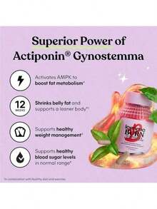 Selling Fast![Weight Loss Products]Lemme Burn AMPK Activator Fat Burner,Actiponin Gynostemma, Green Tea Extract,B6 & B12,Belly Fat Support & Metabolism Booster For Men & Women,Vegetarian, Gluten-Free,60 Capsules. Women's Health. - 1 件 - 查看 9
