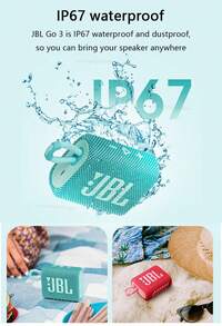 JBL Go3藍牙揚聲器身歷聲戶外可擕式揚聲器IP67防水强大低音無線迷你揚聲器適用於家庭浴室派對旅行海灘露營原裝Go3 JBL揚聲器 - 查看 9