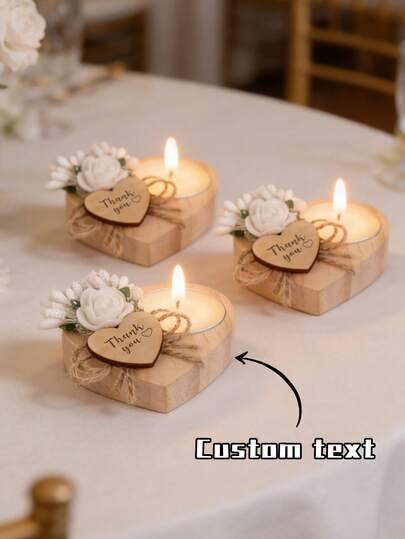 Anpassad hjärtformad ljusstake i trä, brudtärnepresenter, bröllopsgåvor, bröllopsbordsdekoration, presenter till henne. Personlig hjärtformad ljusstake, bröllopsgästpresenter, rustika bröllopspresenter, brudtärnepresenter, bröllopsljuspresenter