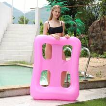 1-3pcs Inflatable 4-Hole Mesh Sofa Chair, Floating Pool Lounge Chair, Suitable For Adults, Can Be Used In Swimming Pool, Beach, Lakeside Party And Raft. The Inflatable Floating Sofa Chair For Adults Is Made Of Durable PVC Material, Can Be Folded Quickly, Suitable For Swimming Pool, Outdoor Beach Games, Pool Party And Summer Sunbathing. - Multiple Styles - View 3