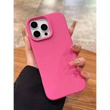 Premium Minimalist White Phone Case Compatible With IPhone 17 Pro Max/17 Pro/17 Air/17/16 Pro Max/16 Pro/16/16 Plus/15/15 Pro Max/15 Pro/15 Plus/11/12/13/14 Pro Max/XS/XR/11 Pro/11 Pro Max/12 Pro/12 Pro Max/13 Pro/13 Pro Max/14 Pro/14 Pro Max/14 Plus, Creative Design For Men And Women - 玫紅色 - 查看 7