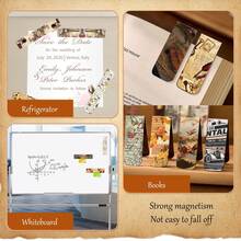 24 piezas Marcadores magnéticos, Clips de página magnéticos, Juego de marcadores de libro surtidos con diseños, Marcadores de lectura magnéticos, Clips de marcador magnético para lectores, mujeres, hombres, amantes de los libros, útiles de oficina, 24 diseños - retro - Ver 7