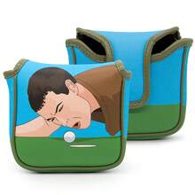 1pc Funny Personalized Putter Head Cover, PU Magnetic Closure Golf Club Sleeve, Ball-In-Hole Design Golf Putter Cover - Multicolor - View 4