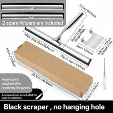 Stainless Steel Glass Wiper Durable Squeegee Shower Cleaner Doors Bathroom Windows - Multicolor - View 7