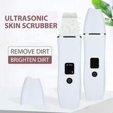 Hailicare Scrubber cu ultrasunete pentru piele, îndepărtare puncte negre, curățare facială profundă, curățitor ionic cu ultrasunete pentru pori, răzuitor facial, capacitate baterie: 400mAh - alb - Vizualizare 3