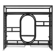 YISSALE Estante para vino y estante para copas de vino - Negro - Ver 4