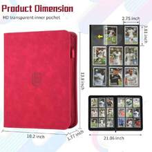 9 Pocket Card Binder,540 Pocket Trading Card Binders,Loading Pocket Collectible Card Album For MTG, TCG, Sport Card, Game Cards Red,42271430 - Đỏ - Xem 5