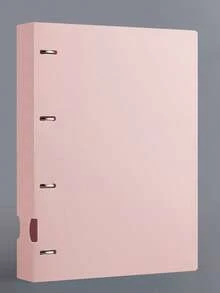 1pc A4 Loose Leaf Binder, Office Supplies, Test Paper Storage Clip, 4-Ring D-Ring Binder, A4 File Folder, 11-Hole New Modern Color Suitable Punched Loose Leaf Binder - Single Piece - View 7