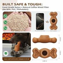 Interactive Treat Puzzle Toy With Freezing Mold Durable Chew Toy For Large Dogs Clean - 薑色 - 查看 8