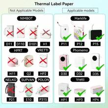 P15 Label Printer Sticker 12*40mm Label Tape Thermal Printer Paper 160pcs/Roll Compatible Phomemo D30 Marklife P12 P11 Labelle - 12*40 - View 10