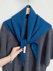 1pc Pure Wool Triangular Scarf, Versatile Use, Excellent Warmth, Suitable For Winter Wear, Can Be Used As Headwear Or A Fashionable Multifunctional Gift - Multicolor - View 18