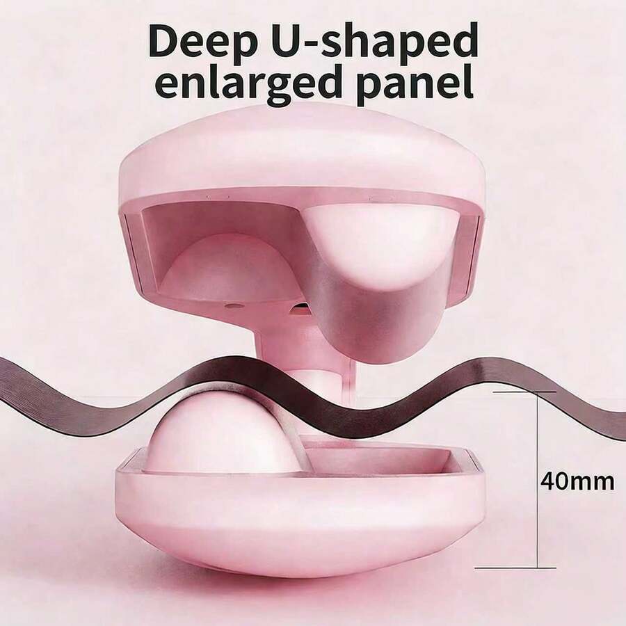 40毫米卷发棒/波浪卷发器 - 沙滩波浪卷发棒，深波浪卷发工具，陶瓷三筒设计，四档温度调节，女士适用，防烫伤，易于使用，非常适合作为母亲节礼物，完美的母亲节礼物，米色、粉色和紫色 - 彩色 - 查看 1