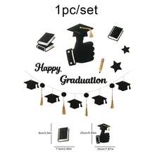 Decoraciones para fiesta de graduación 2026, incluye calcomanías de pared, decoración colgante, pancarta para celebración - graduado - Ver 8