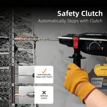 SDS-Plus Hammer Drill, 21V Brushless Cordless SDS Hammer Drills, 4000mah 4.0Ah Lithium-Ion Battery Powered, 4.0A Fast Charger, 4 Modes, Rotomartillo For Concrete, Heavy-Duty Wireless Charging Electric Pick, Christmas Gifts - US A Type Plug(110-127V) - View 8