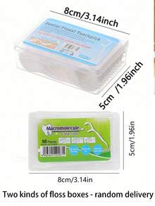 Disposable Dental Flosser,  Floss Picks, High Voltage Plastic Box, Toothpicks - White - View 10
