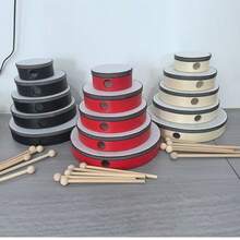 4-Inch, 6-Inch, 8-Inch, 10-Inch, 12-Inch Hand Drum, Orff Musical Instrument, Performance Instrument, Educational Tool, Lacquered Imitation Leather Hand Drum - Wood - View 4