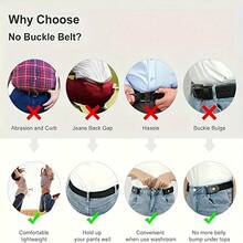 1 chiếc đai lưng điều chỉnh được, không đường may, vô hình, unisex, co giãn và thoải mái, thiết kế chống trượt, thích hợp mặc hàng ngày, giặt tay, giúp thon gọn vòng eo. - Một kích cỡ phù hợp cho tất cả - Xem 8